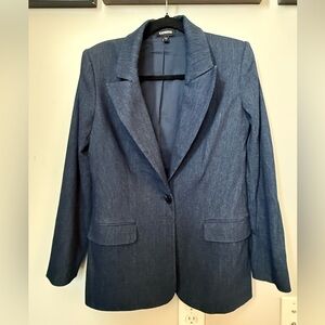 Express Women's Denim Blue Blazer